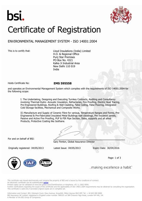 Certificate of Registration