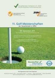 Golf-Meisterschaften_Phase 1.indd - Steuerberaterverband eV KÃ¶ln