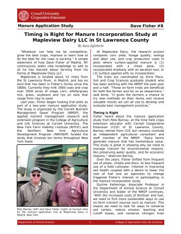 Timing is Right for Manure Incorporation Study at Mapleview Dairy ...