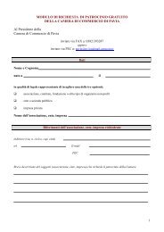 MODULO DI RICHIESTA DI PATROCINIO - Comune di Cantù