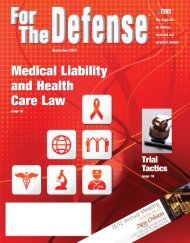 For The Defense, September 2012 - DRI Today