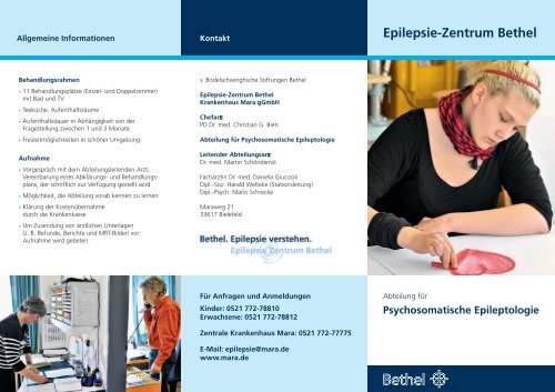 Abteilung für Psychosomatische Epileptologie im Epilepsie Zentrum ...