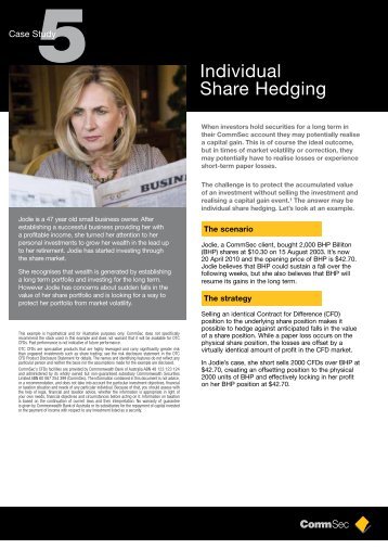 Individual Share Hedging - CommSec