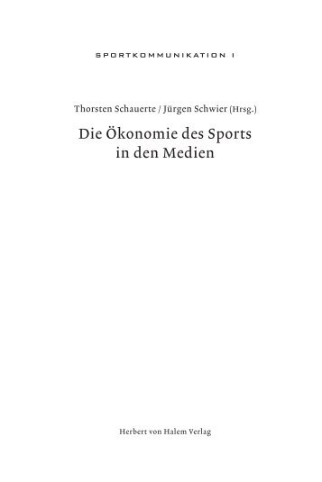 Die Ökonomie des Sports in den Medien