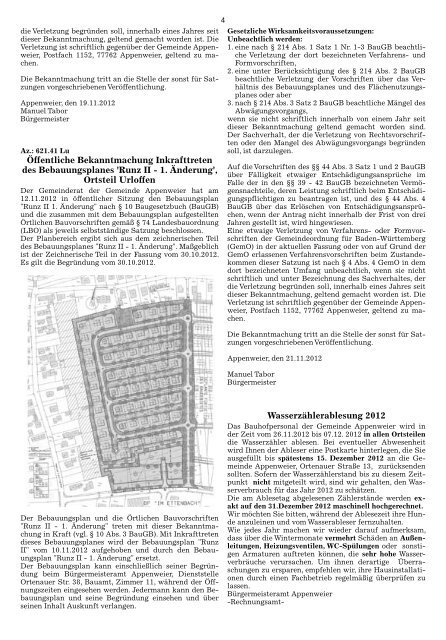 Mitteilungsblatt - Appenweier