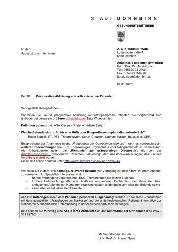 InterneVoruntersuchung _2 - Krankenhaus Dornbirn Online