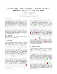 An efficient mechanism for Matching multiple patterns on XML Streams