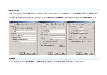 Outlook Express Create your initial account settings for ... - UNSW IT