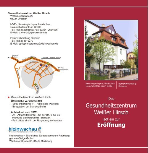 Gesundheitszentrum WeiÃŸer Hirsch ErÃ¶ffnung - Kleinwachau