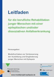 Leitfaden - Modellprojekt Epilepsie