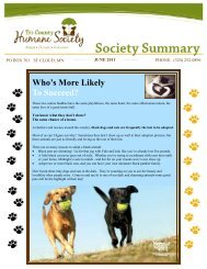 Who's More Likely To Succeed? - Tri-County Humane Society