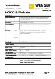 MONODUR WISCHBEIZE 8620 deutsch - A. Wenger AG