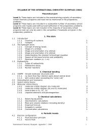 International Chemistry Olympiad - Appendix C ... - PianetaChimica