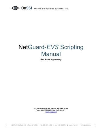 OnSSI NetGuard EVS Scripting Manual Click Here - Moonblink