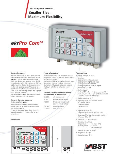 ekrPro Com50 - BST International GmbH