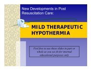 MILD THERAPEUTIC HYPOTHERMIA - Emergency Medicine