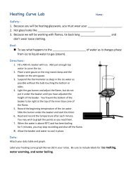 Heating Curve Lab