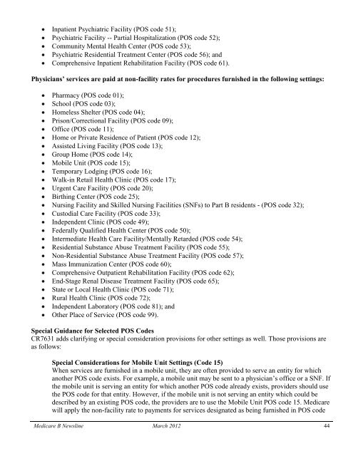 Medicare Part B Newsline March 2012 - Cahaba GBA
