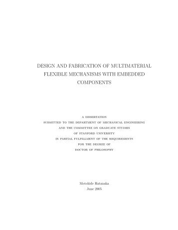 design and fabrication of multimaterial flexible mechanisms with ...