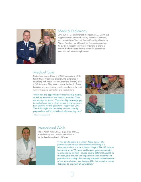 Annual Report - Uniformed Services University of the Health Sciences