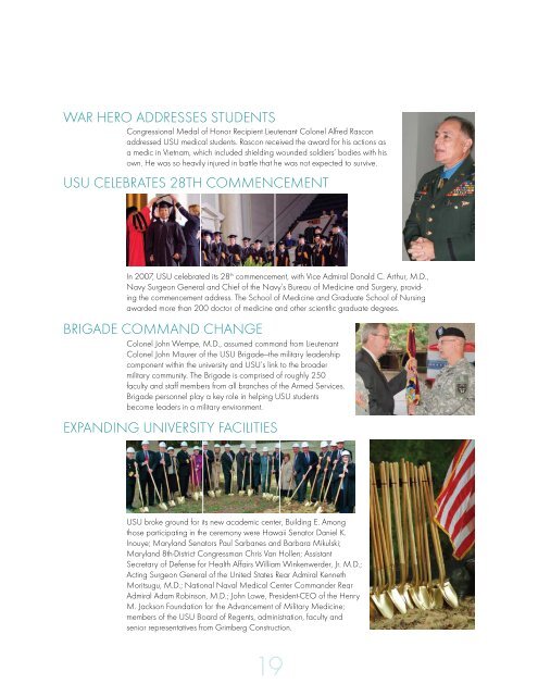 Annual Report - Uniformed Services University of the Health Sciences