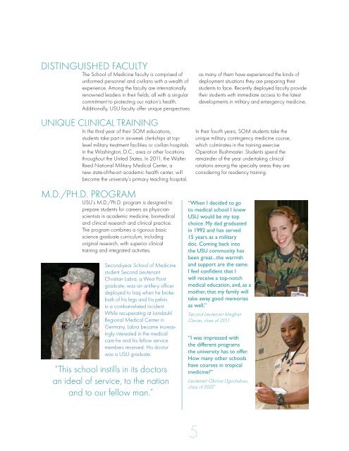 Annual Report - Uniformed Services University of the Health Sciences