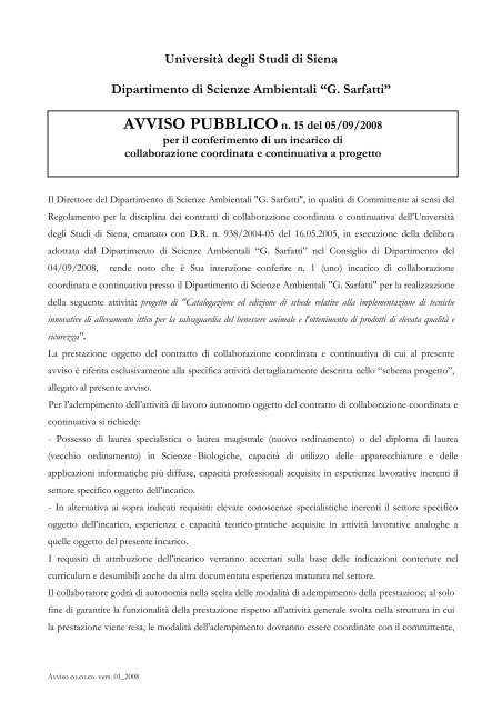 G. Sarfatti - UniversitÃ  degli Studi di Siena