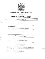 GOVERNMENT GAZETTE REPUBLIC OF NAMIBIA - saflii