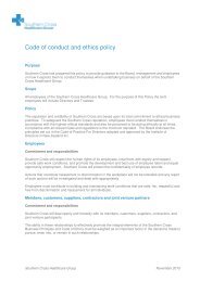 Code of conduct and ethics policy - Southern Cross Healthcare