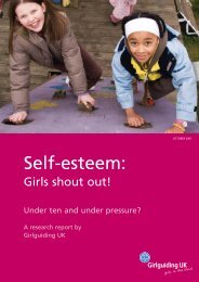 Self-esteem: Girls shout out! - Girlguiding UK