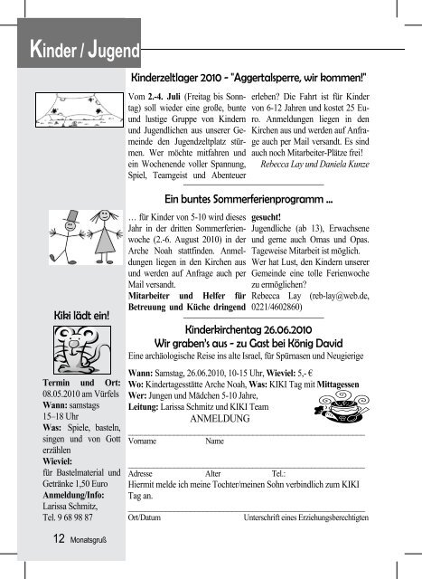 Laden Sie sich hier den MonatsgruÃ als PDF - Evangelische ...