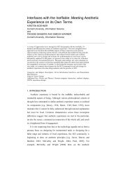 Interfaces with the Ineffable: Meeting Aesthetic ... - Cornell University