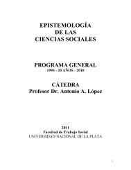 epistemologÃ­a de las ciencias sociales - Facultad de Trabajo Social
