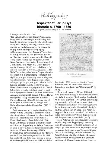 'Aspekter af Flarup Bys historie o. 1700-1750'.