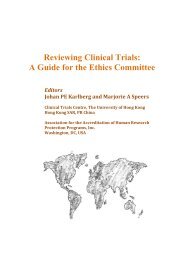 Reviewing Clinical Trials: A Guide for the Ethics Committee - Pfizer