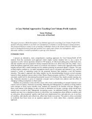 A Case Method Approach to Teaching Cost-Volume-Profit Analysis