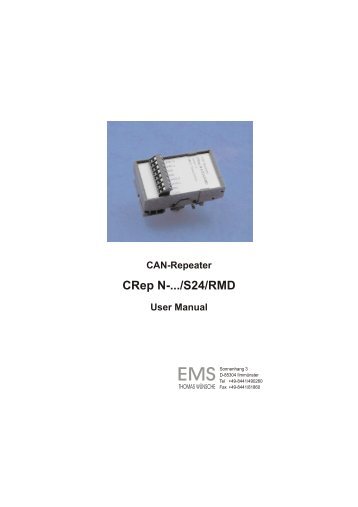 Manual: CAN Repeater CRep N - Ems-wuensche.com