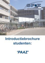 Introductiebrochure studenten: 'PAAZ' - Sfz.be