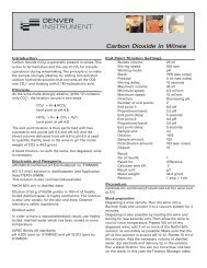 Carbon Dioxide in Wines - Denver Instrument