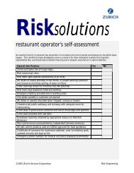 Restaurant Operator's Self-Assessment (VC) - Risk Engineering