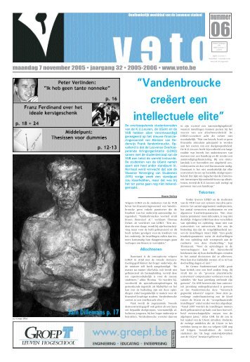 âVandenbroucke creÃ«ert een intellectuele eliteâ - Veto