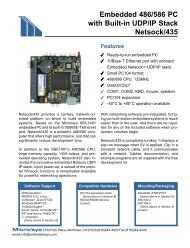 Embedded 486/586 PC with Built-in UDP/IP Stack ... - Micro/sys, Inc.