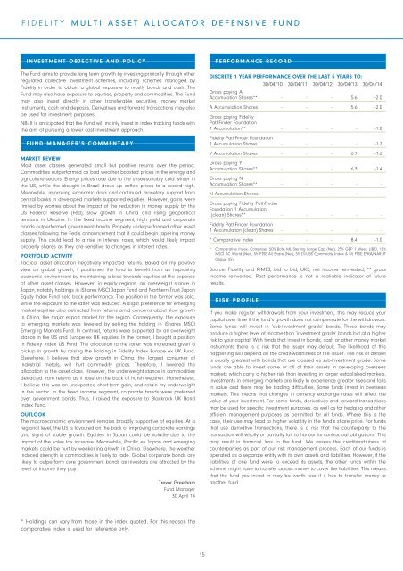 Semi-Annual Reports and Accounts - Fidelity Worldwide Investment