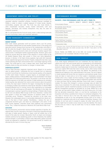 Semi-Annual Reports and Accounts - Fidelity Worldwide Investment