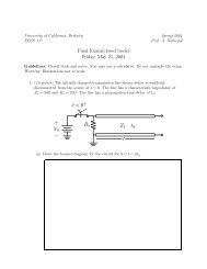 Sample Final Exam - RFIC - University of California, Berkeley