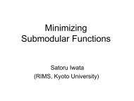 Minimizing Submodular Functions - LNMB