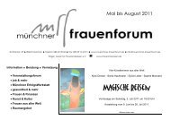 Mai bis August 2011 - Münchner Frauenforum