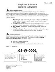 Suspicious Substance Sampling Guidelines - Epi