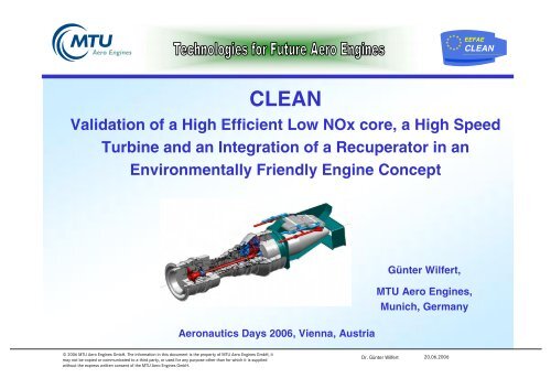 Validation of a High Efficient Low NOx core, a High Speed Turbine ...
