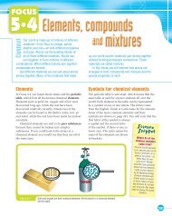 Science Aspects 1 - Focus 5.4 - Elements, Compounds and Mixtures